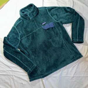 Patagonia Women’s Re-tool Snap T Pullover Used XL Green